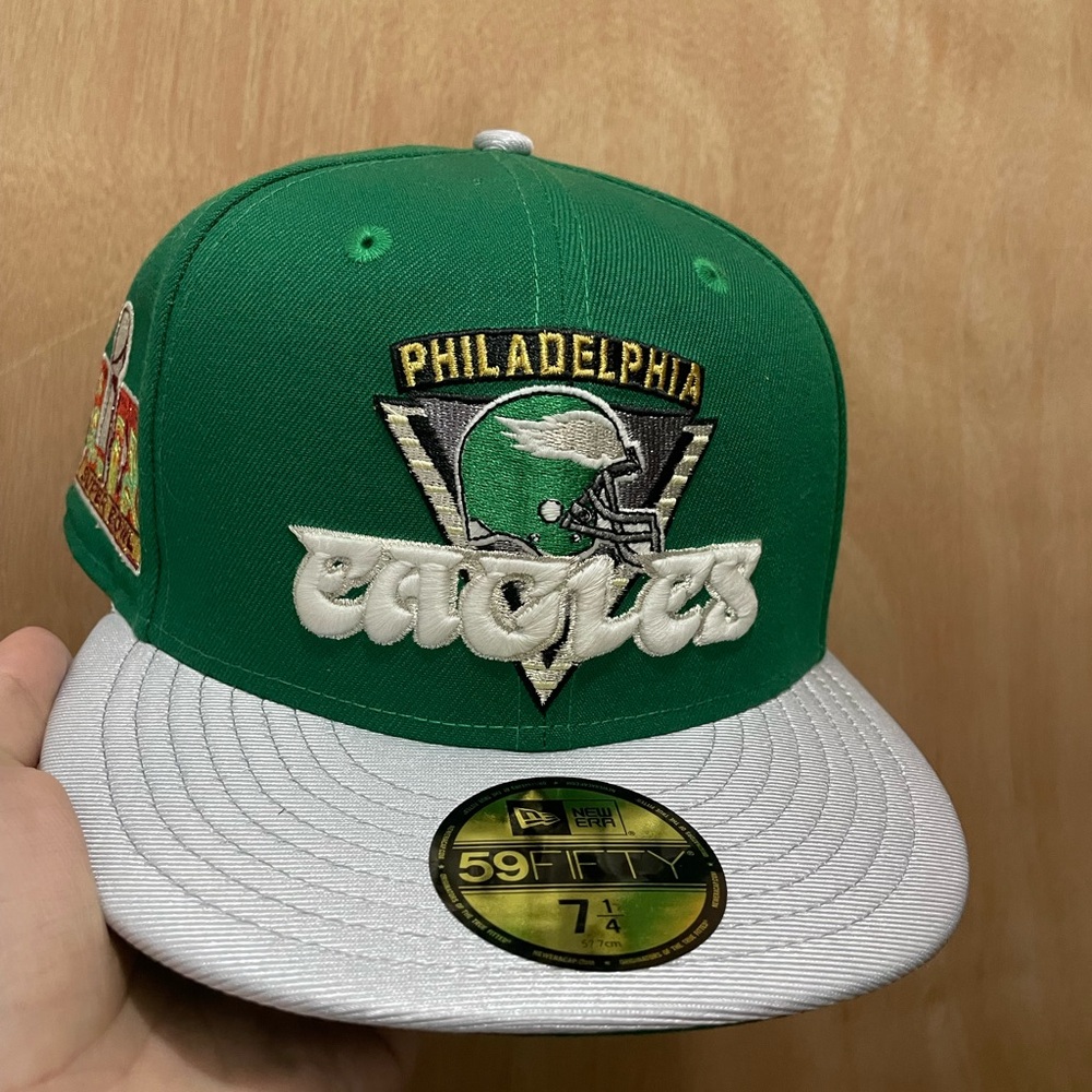 Myfitteds Philadelphia eagles Super Bowl patch size 7 1/4 new era fitted brand